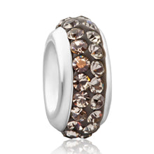 Load image into Gallery viewer, Amadora Sterling Silver Grey Crystal Spacer