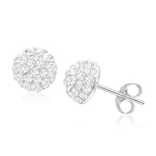 Load image into Gallery viewer, Sterling Silver CrystalDone 8mm Stud Earrings