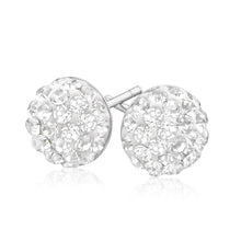 Load image into Gallery viewer, Sterling Silver CrystalDone 8mm Stud Earrings