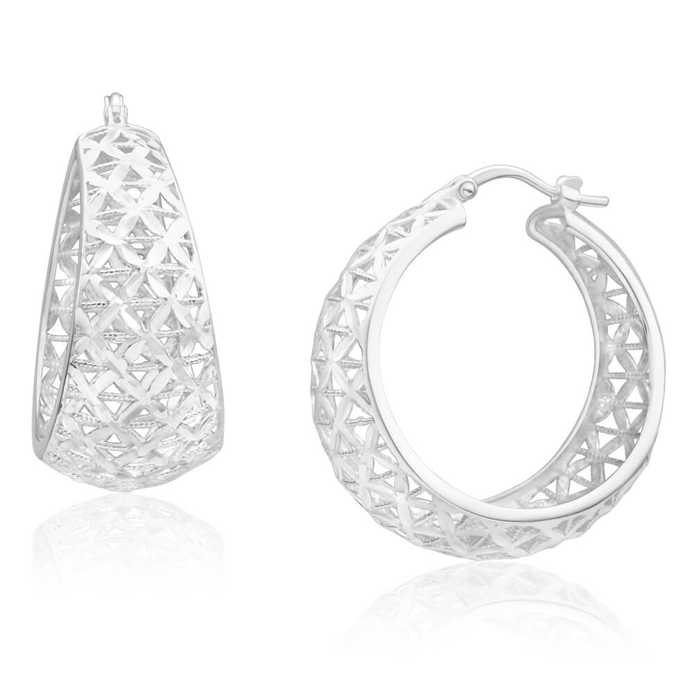 Sterling Silver Felise Hoop Earrings