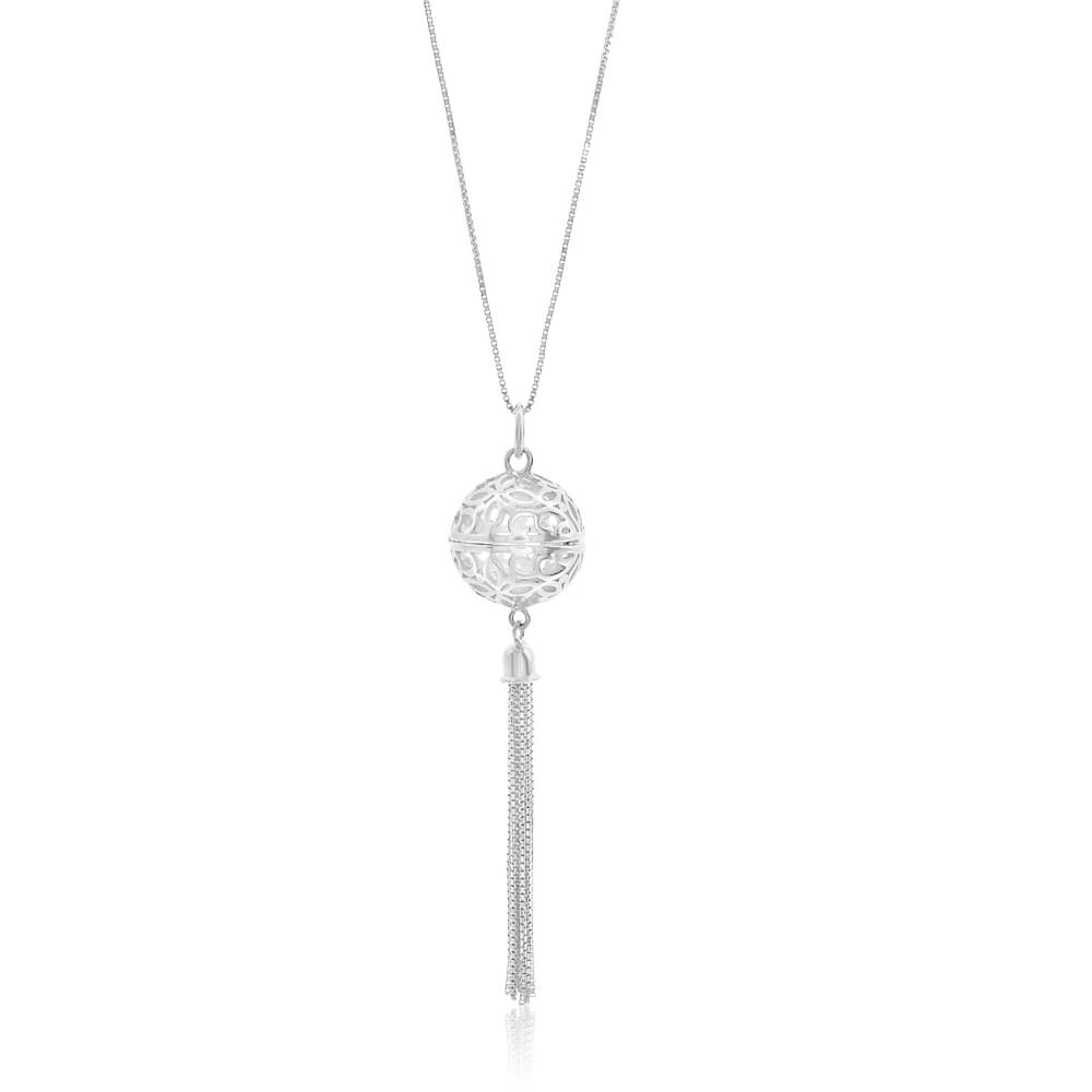 Sterling Silver Fancy Pendant With 52 +8cm Chain