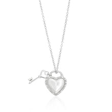 Load image into Gallery viewer, Sterling Silver Diamond Pedia Pendant With 45cm Chain