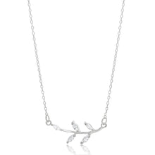 Load image into Gallery viewer, Sterling Silver Cubic Zirconia Pendant With Chain