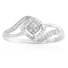 Load image into Gallery viewer, Sterling Silver Alluring Diamond Ring