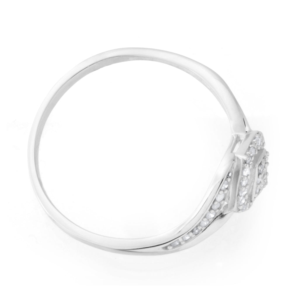 Sterling Silver Alluring Diamond Ring