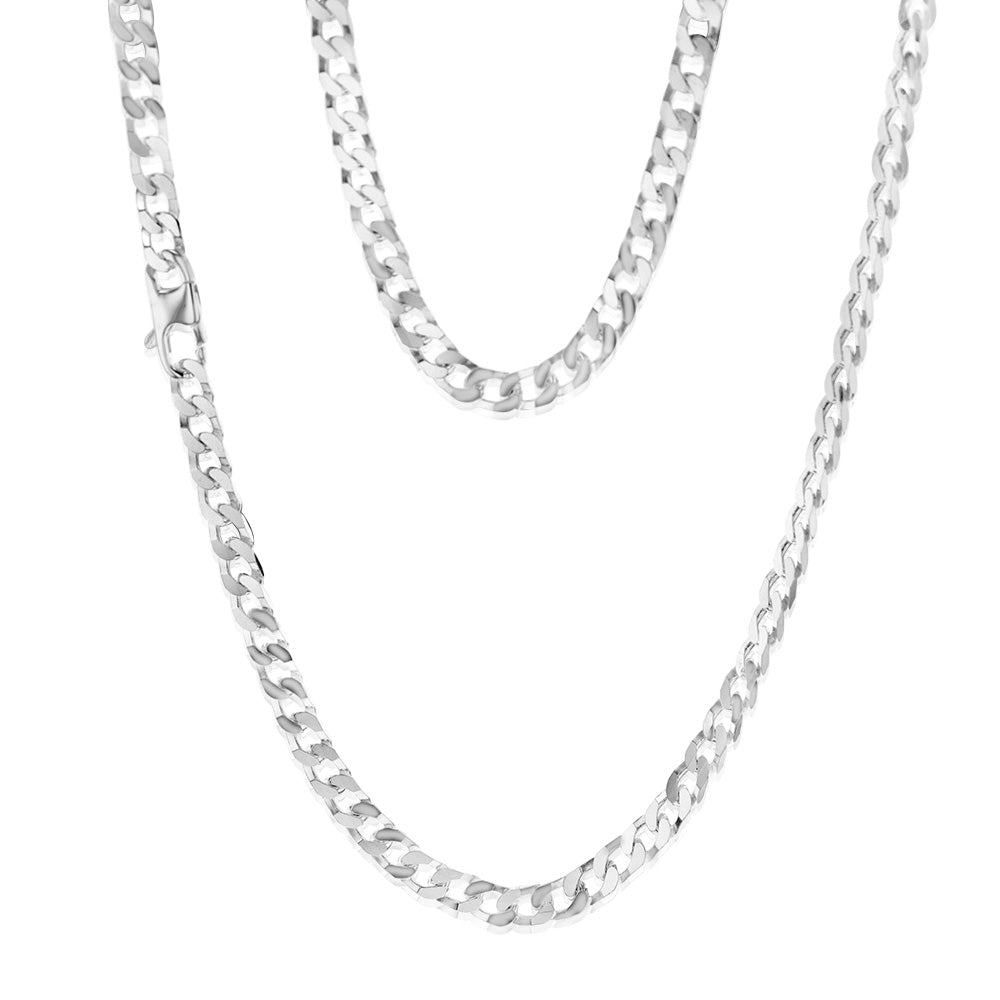 Sterling Silver 150 Gauge Curb Chain 55cm