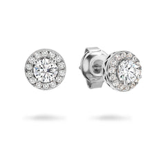 Load image into Gallery viewer, Georgini Petite Cubic Zirconia Halo Stud Earrings