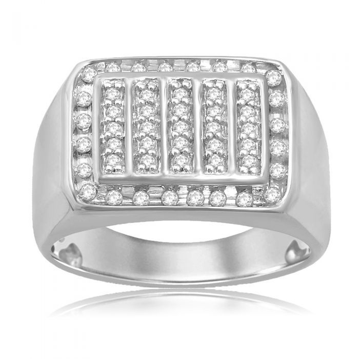 Men's Diamond Ring 5/8 ct tw Round-cut 14K White Gold | Kay