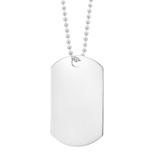 Load image into Gallery viewer, Sterling Silver Dog Tag PE With 60cm Chain SS