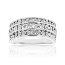 Load image into Gallery viewer, Sterling Silver 15 Points Diamond Dress Ring