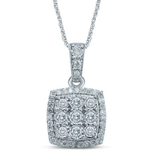 Load image into Gallery viewer, Sterling Silver 1 Carat Diamond Cushion Shape Pendant on 45cm Chain