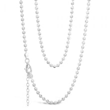 Load image into Gallery viewer, Sterling Silver 42+3cm Dicut Bead Chain