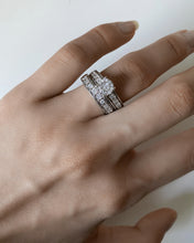 Load image into Gallery viewer, 1/2 Carat Diamond 2-Ring Bridal Set in Sterling Silver