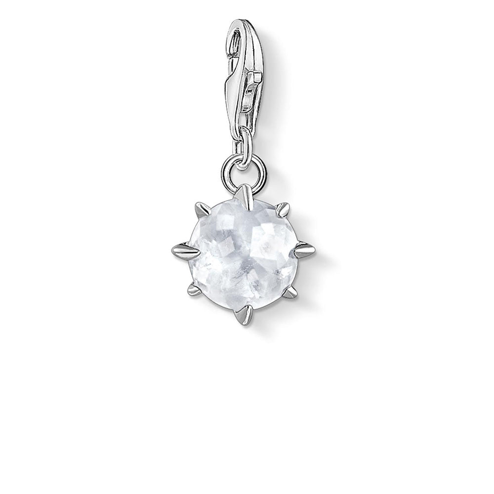 Sterling Silver Thomas Sabo Charm Club April Rock Crystal