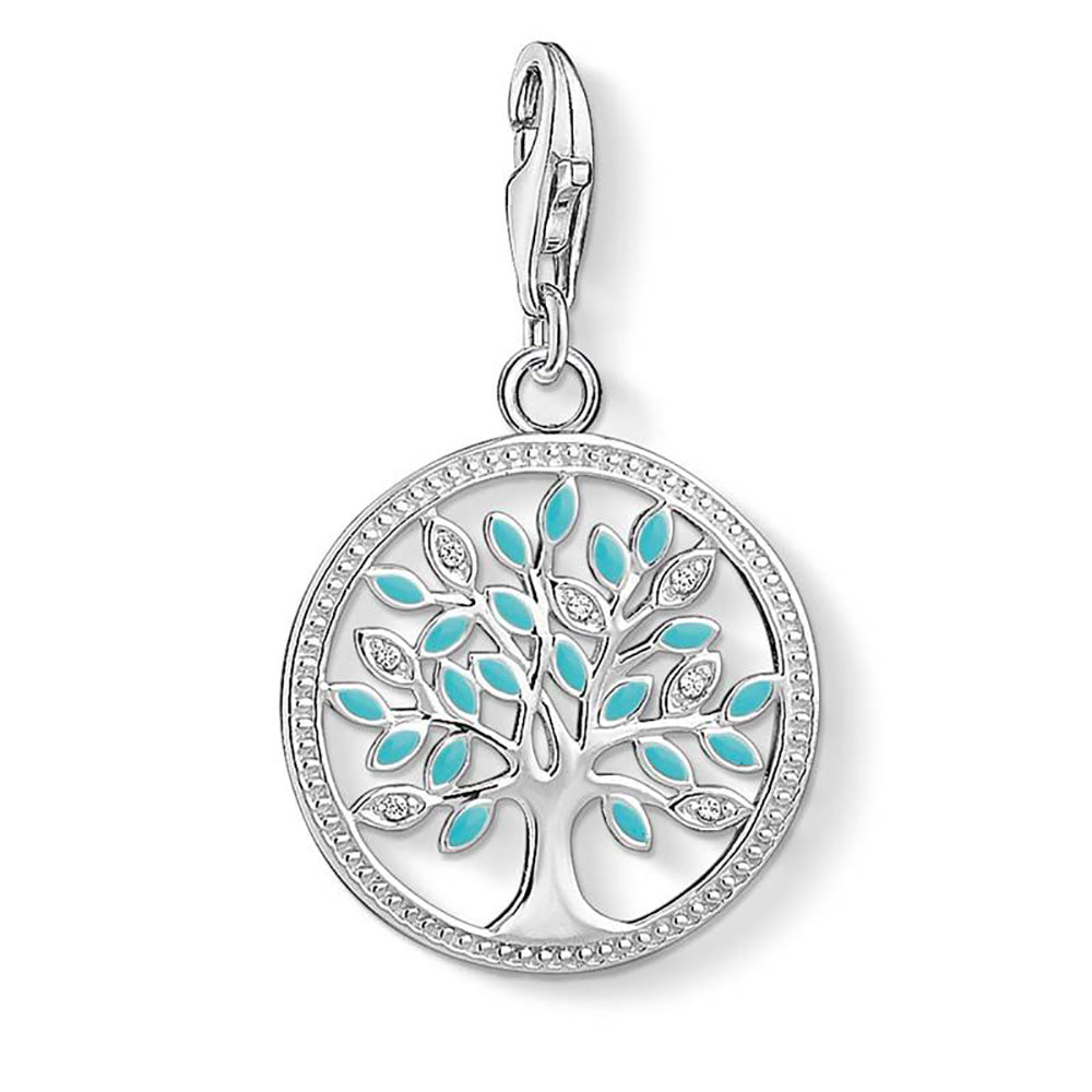 Sterling Silver Thomas Sabo Charm Club Turquoise Tree of Life