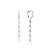 Load image into Gallery viewer, Ania Haie Sterling Silver Glow Getter Drop Huggie Hoops Earrings