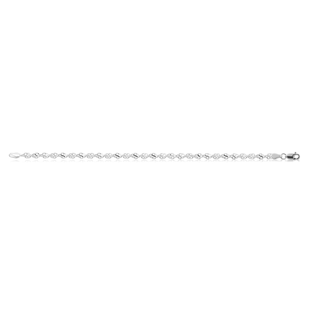 Sterling Silver 19cm Fancy Twist Bracelet