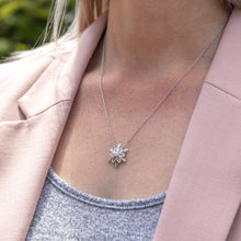 Load image into Gallery viewer, Luminesce Laboratory Grown Diamond Silver Snowflake Pendant