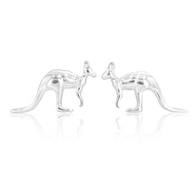 Load image into Gallery viewer, Sterling Silver Kangaroo Stud Earrings