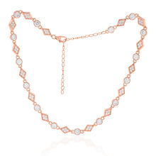 Load image into Gallery viewer, Rose Gold Plated Cubic Zirconia Fancy Choker Chain