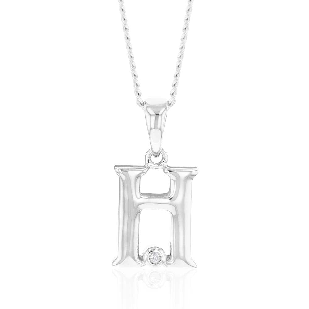 H on sale diamond pendant