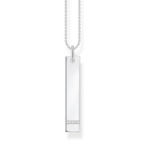 Load image into Gallery viewer, Thomas Sabo Engrav Slim Tag Cubic Zirconia On 40-45cm Chain