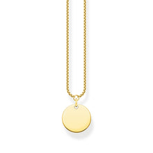 Load image into Gallery viewer, Thomas Sabo Engrav Yellow Gold Plated Sterling Silver Single Disc 40-45cm Chain
