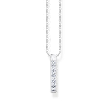 Load image into Gallery viewer, Thomas Sabo Heritage Engrav Sterling Silver CZ Bar On 40-45cm Chain