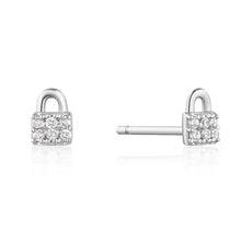 Load image into Gallery viewer, Ania Haie Sterling Silver Under Lock &amp; Key Padlock Stud Earrings