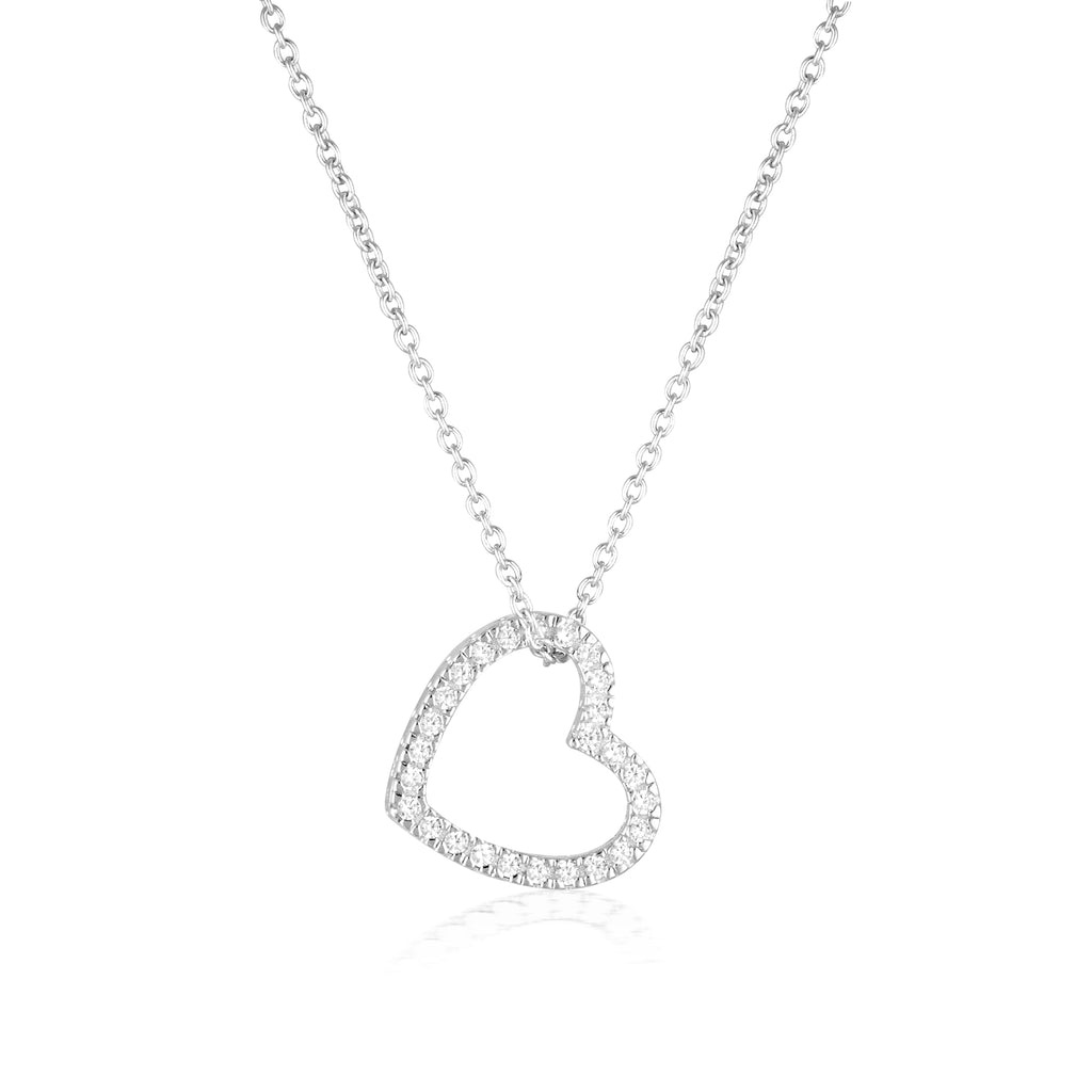 Georgini Sterling Silver Heart Pendant On Chain