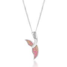 Load image into Gallery viewer, Sterling Silver Fancy Pink Whale Pendant