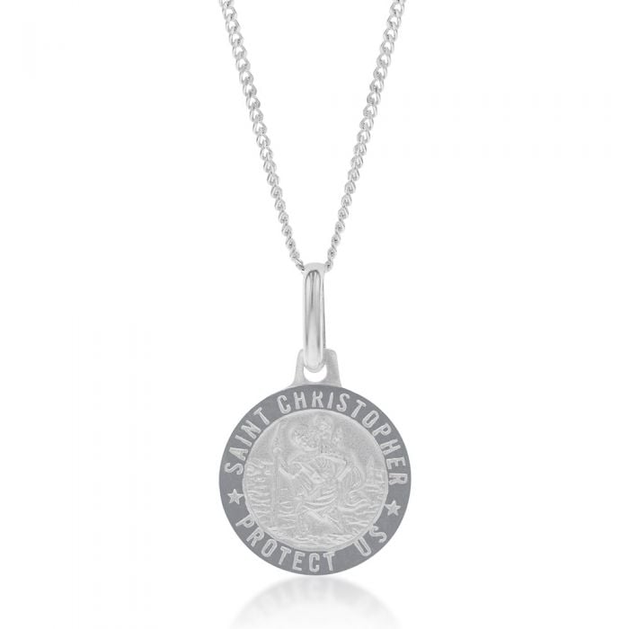 St christopher deals pendant white gold