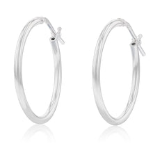 Load image into Gallery viewer, Sterling Silver Plain 20mm Hoop Earrings