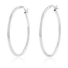 Load image into Gallery viewer, Sterling Silver Plain 30mm Hoop Earring