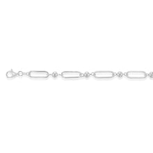 Load image into Gallery viewer, Sterling Silver Link And Ball Fancy 19cm Bracelet