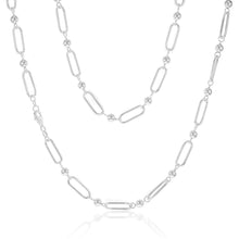 Load image into Gallery viewer, Sterling Silver Link And Ball Fancy 70cm Chain