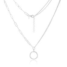 Load image into Gallery viewer, Sterling Silver Circle Of Life Pendnt On 42+3cm Fancy Chain