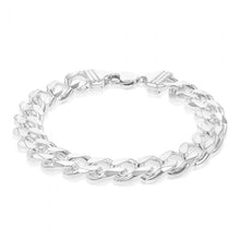 Load image into Gallery viewer, Sterling Silver Bevelled Curb 350 Gauge 24cm  Bracelet