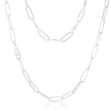 Load image into Gallery viewer, Sterling Silver Paperclip 60cm Chain