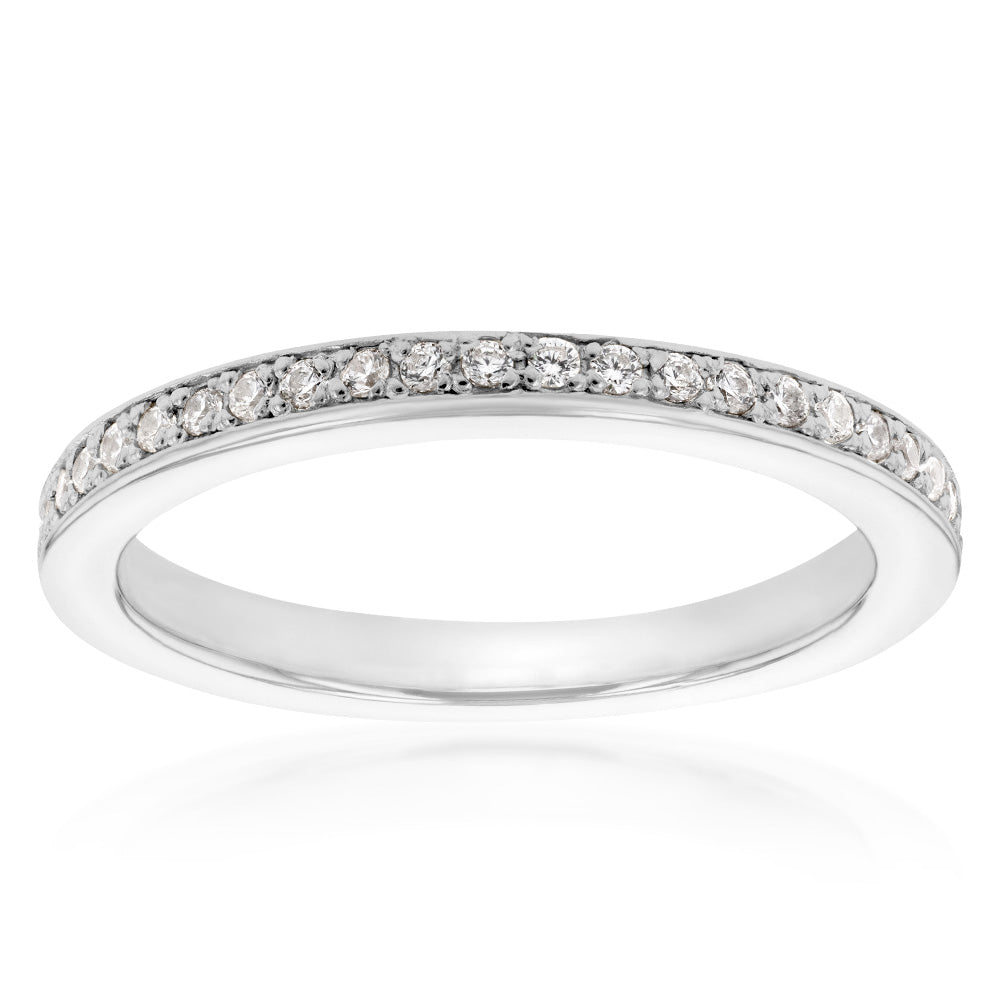 Sterling Silver Cubic Zirconia Band Rings