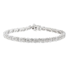 Load image into Gallery viewer, Sterling Silver 1/5 Carat Diamond Bracelet 18cm