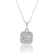 Load image into Gallery viewer, Sterling Silver 1/3 Carat Diamond Pendant Earring and Ring Set