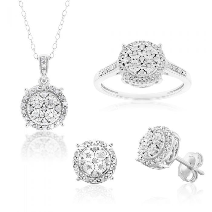 Opal Ring, Necklace & Earrings Set