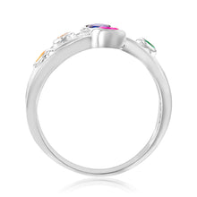 Load image into Gallery viewer, Sterling Silver Multicolour Fancy Ring