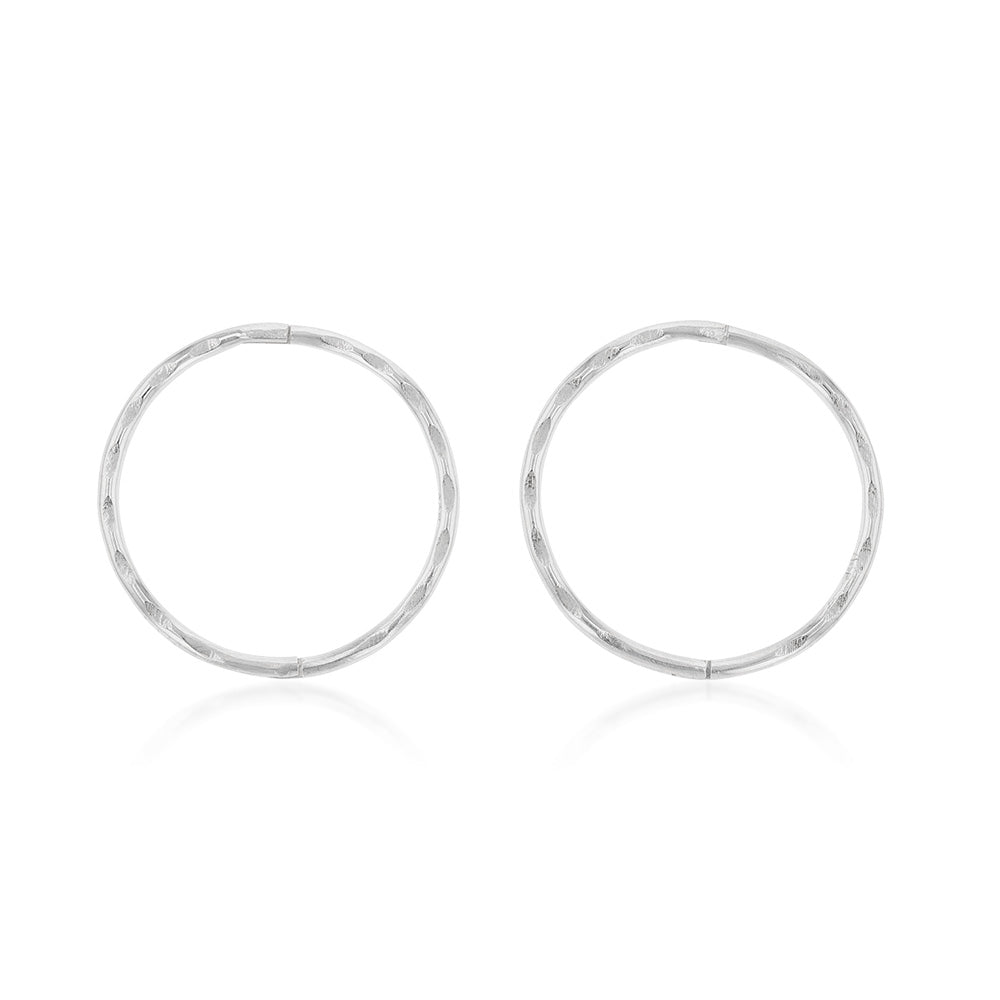 Sterling Silver Sleeper Facet 16mm Earrings