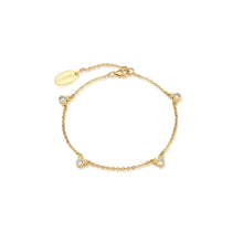 Load image into Gallery viewer, Disney Gold Plated Sterling Silver Mickey Mouse Repeat CZ 19cm Bracelet