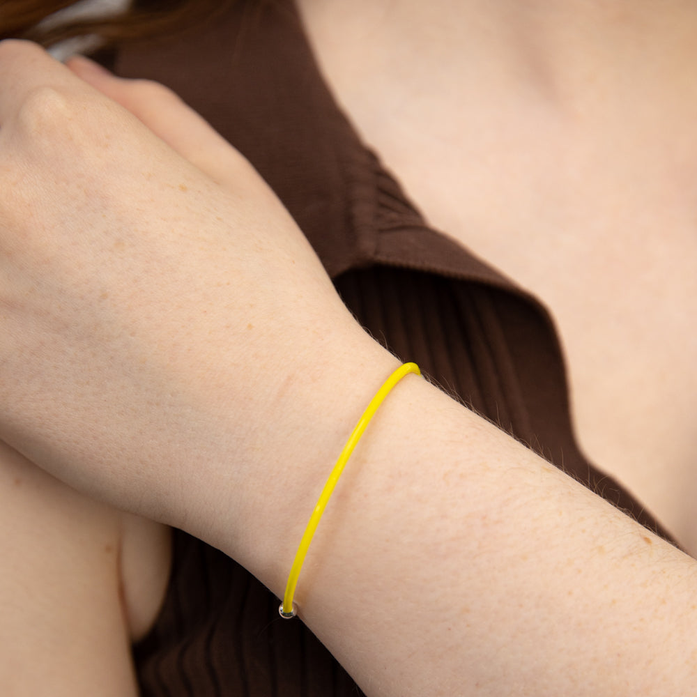 Sterling Silver Bright Yellow Bangle