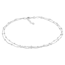 Load image into Gallery viewer, Sterling Silver Fancy Twin Chain 29cm Anklet