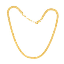 Load image into Gallery viewer, Sterling Silver Gold Plated Flat 40cm Choker Chain