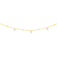 Load image into Gallery viewer, Sterling Silver Gold Plated Pearls on 60cm Chain